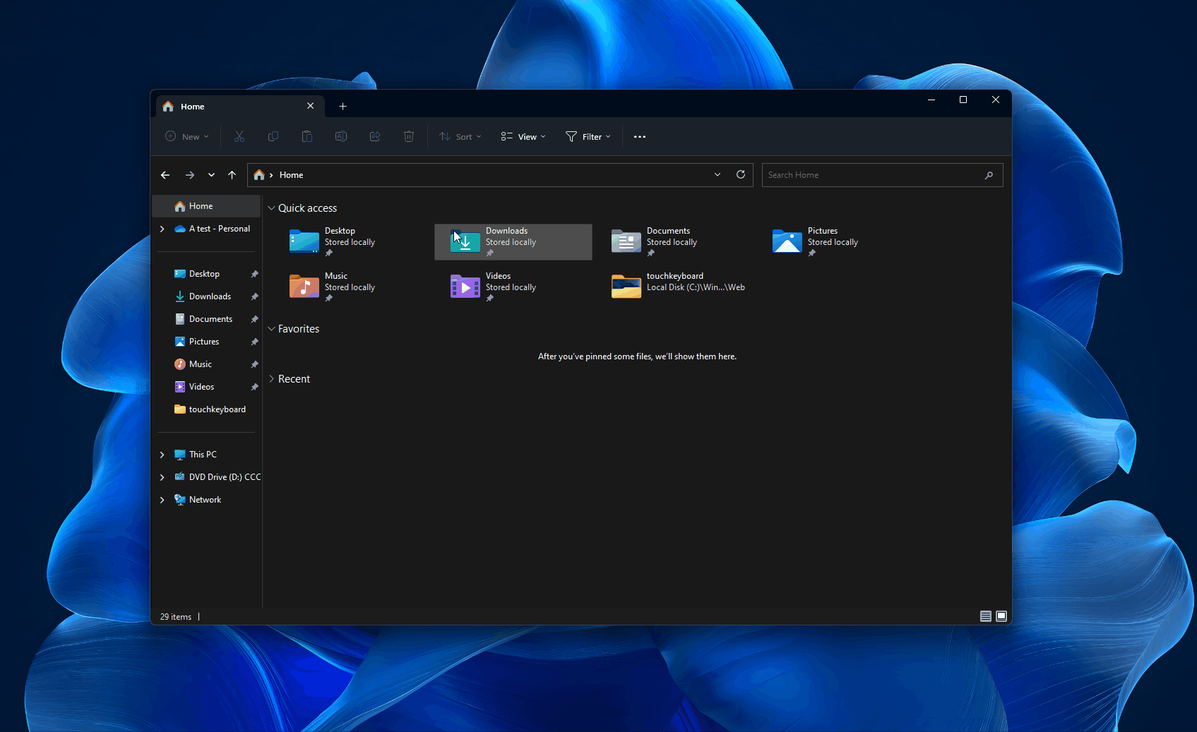 File Explorer tabs