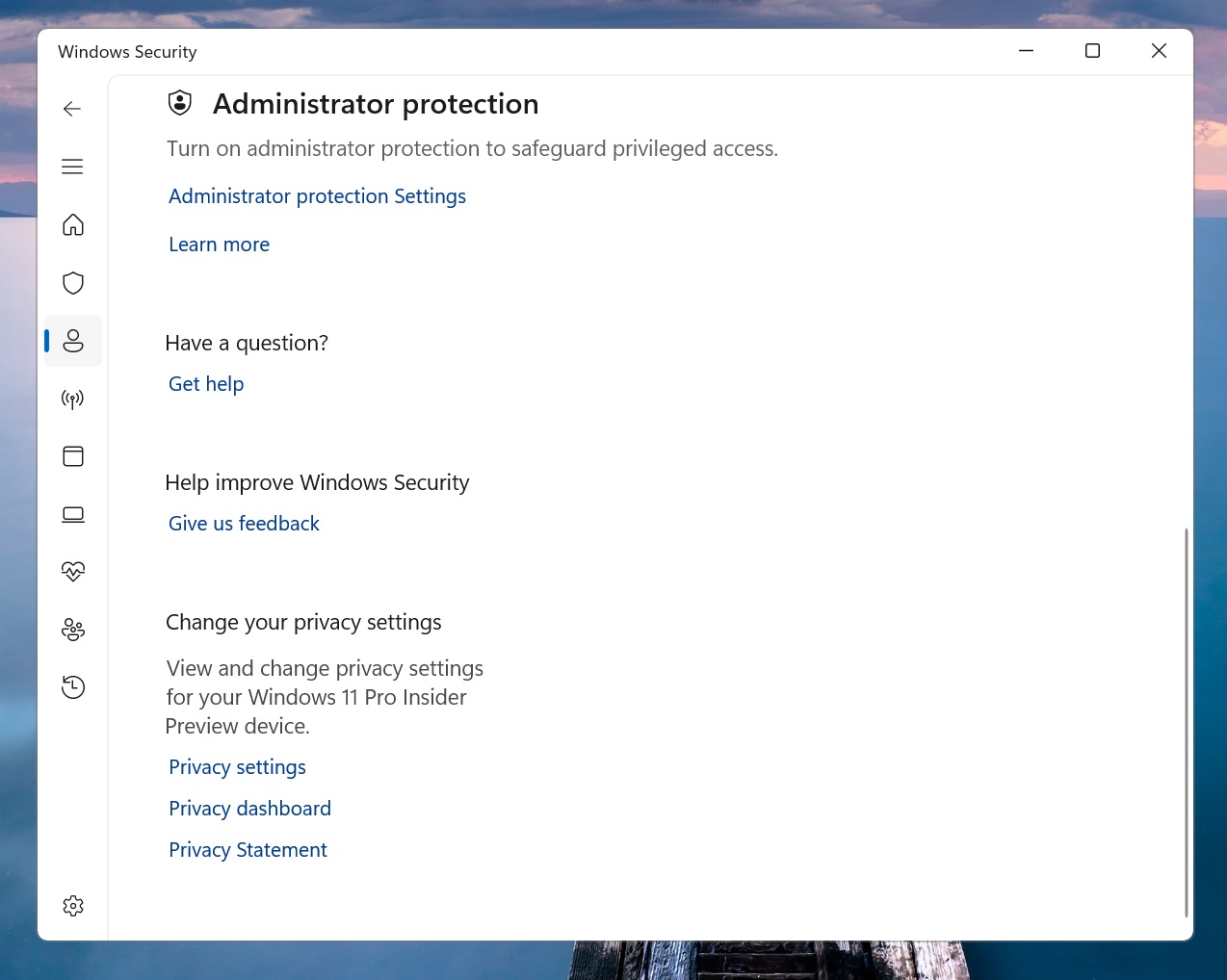 administrator protection in windows 11 24h2