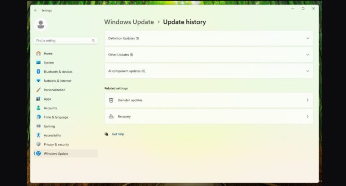 AI Component updates in Windows 11