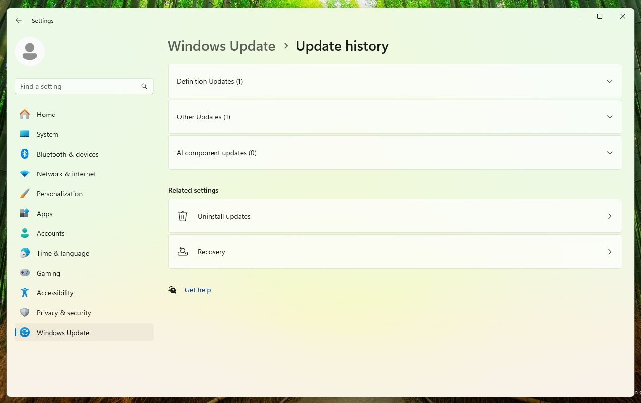 AI Component updates in Windows 11 Build 26217