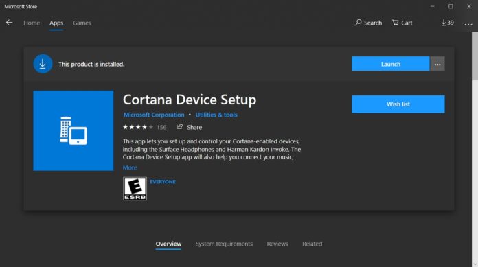 Cortana Device Setup