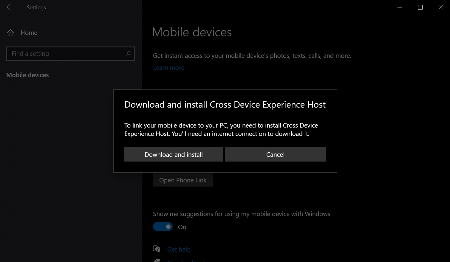 Cross Device Experience Host