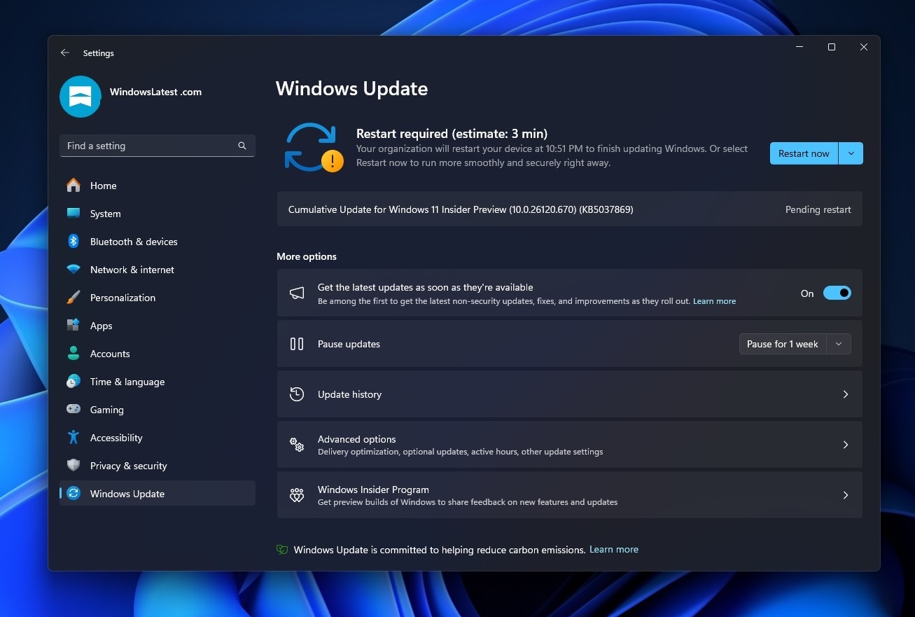 Cumulative Update for Windows 11 Insider Preview (10.0.26120.670) (KB5037869)