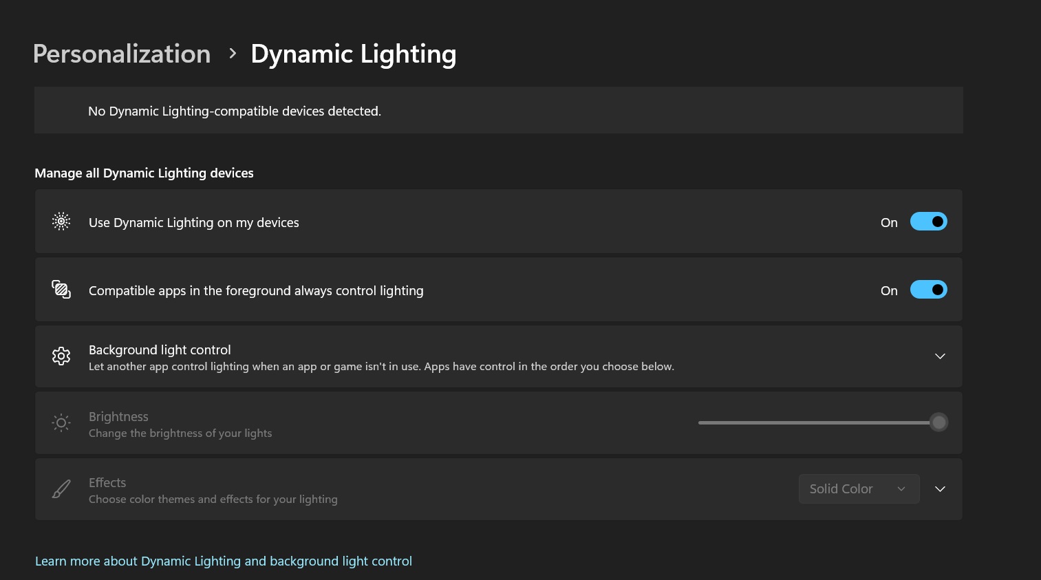 dynamic lighting warning banner