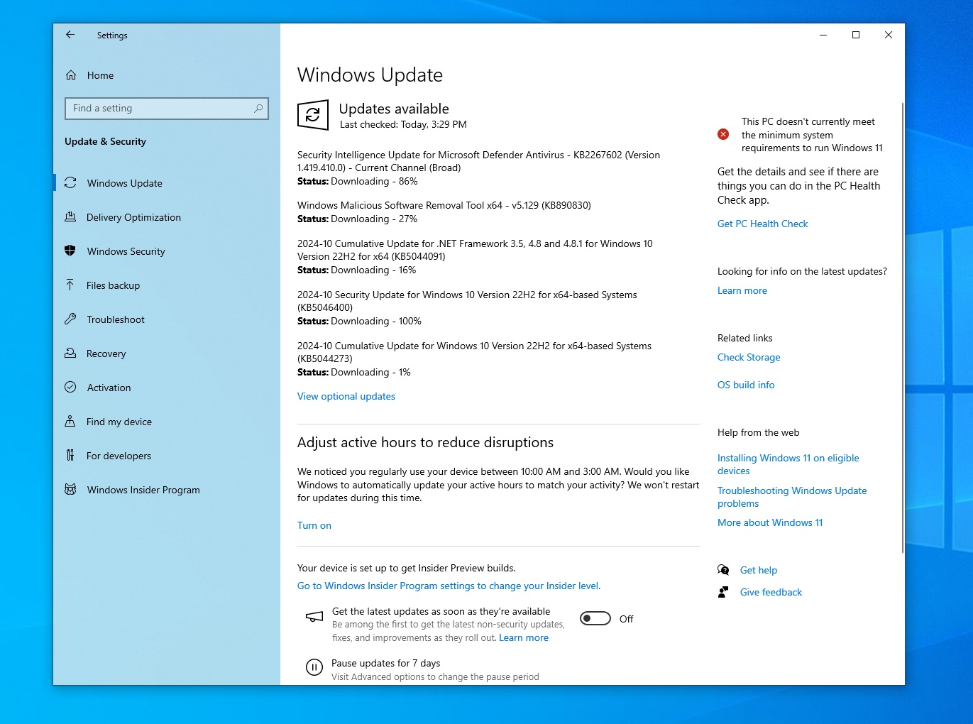 KB5044273 Windows 10 update