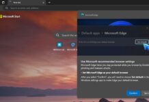 Microsoft Edge alert on Windows 11