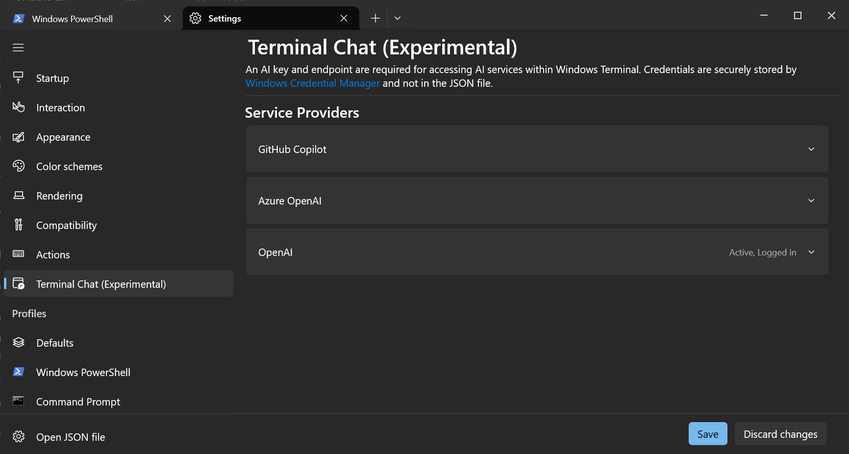 Setup Terminal Chat