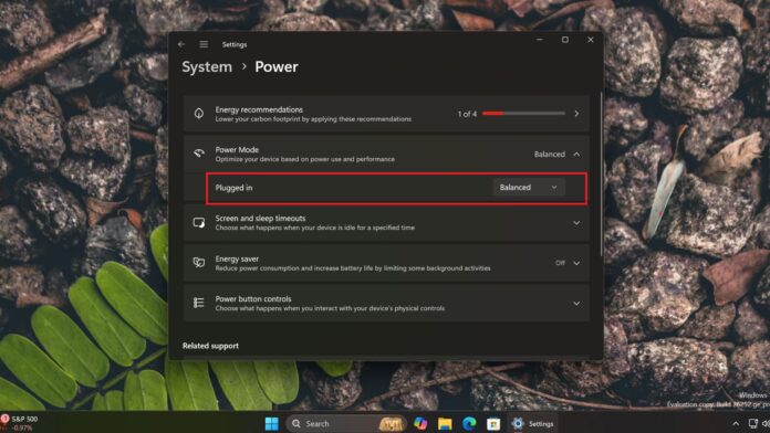 Windows 11 Build 26252 will give you greater control over performance for power profiles