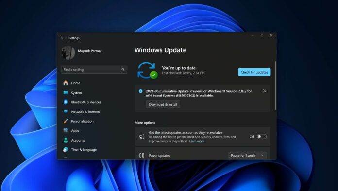 Windows 11 KB5039302 update